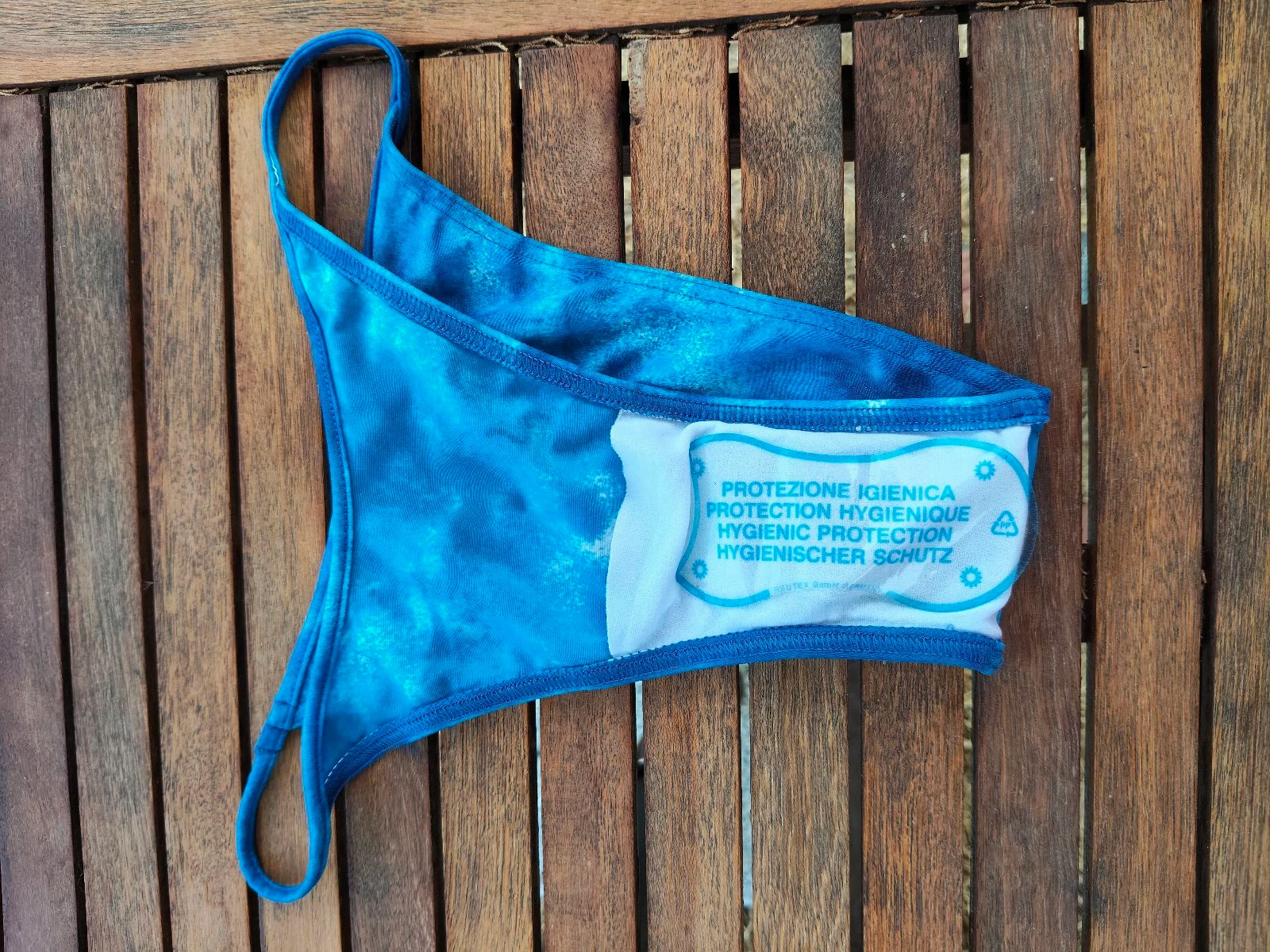 Triumph/Beedees-Bikini dames 2-delig S (36) cup C ringtop Braziliaans slipje blauwachtige tinten – photo 13
